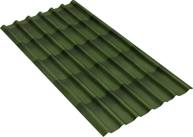 Черепица Ондулин 960х1950х3мм зелёная