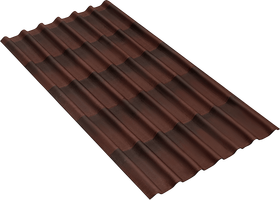 Черепица Ондулин 960х1950х3мм коричневая