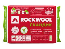 ROCKWOOL Лайт Батс Скандик 800х600х100мм, упак. 6 плит - 0,288 м3/2,88м2