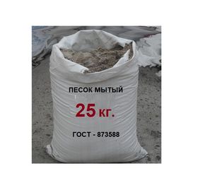 Песок строительный в мешках по 25кг.